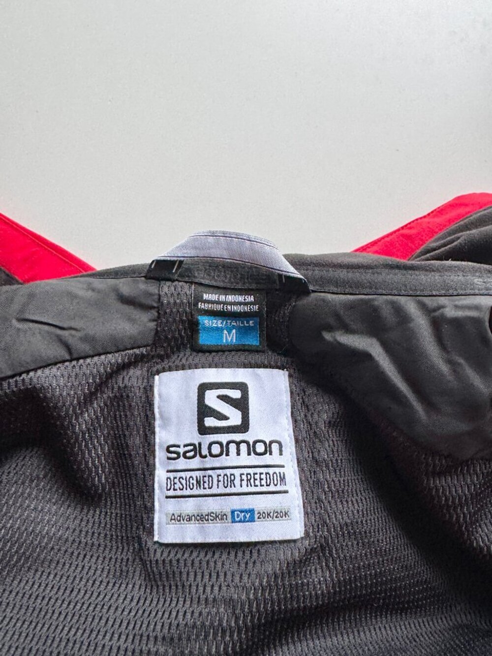 SALOMON Speed AdvancedSkin Dry Red Nylon Ripstop Ski Shell Jacket, Size M - Picture 14 of 16